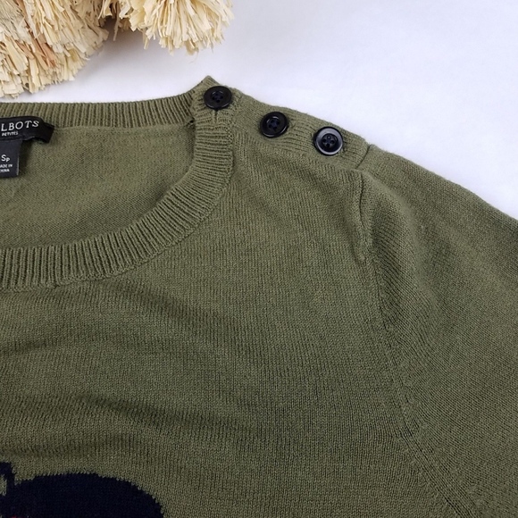 Talbots rainy day olive green sweater SZ/SP - Picture 4 of 6